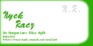nyek racz business card